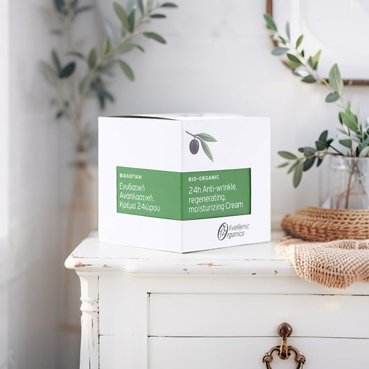 24-Hour Regenerating & Moisturizing Face Cream with Sea Buckthorn, Hibiscus & Honey – Olivellenic Organics