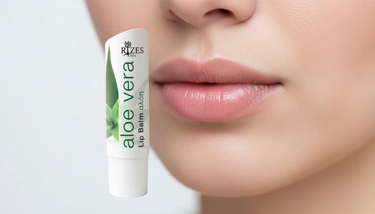 Aloe lip balm stick for dry lips hydration and protection