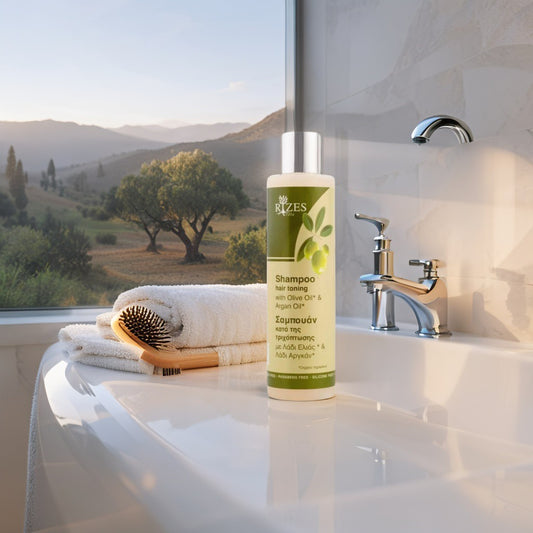 Rizes Crete Olive Oil Anti-Hair Loss Shampoo – natural hair strengthening