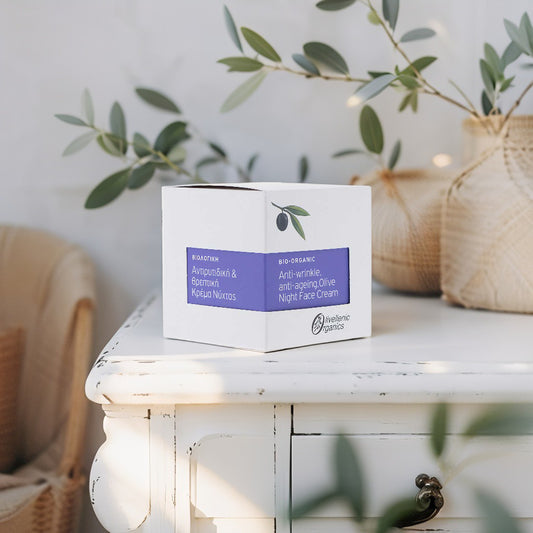 Olivellenic anti-wrinkle nourishing night cream with Ameliox and organic oils