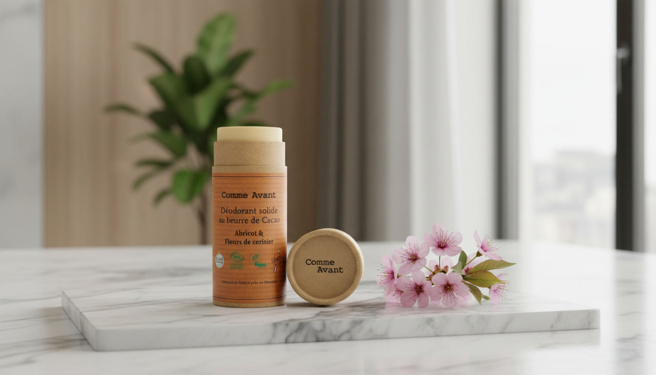 Apricot & Cherry Blossom natural deodorant with cocoa butter