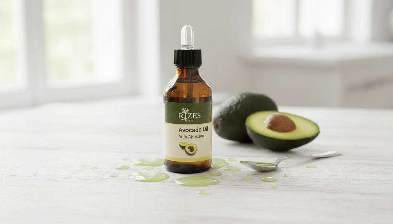 RIZES Crete Avocado Oil with Vitamin E for face body hair and scalp
