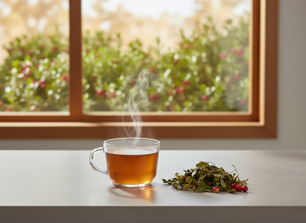 Bearberry Uva Ursi leaves herbal remedy for urinary tract