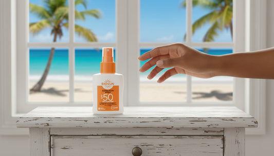 BioSun Sunscreen SPF50 Face and Body Spray with Hyaluronic Acid and Panthenol for broad-spectrum sun protection