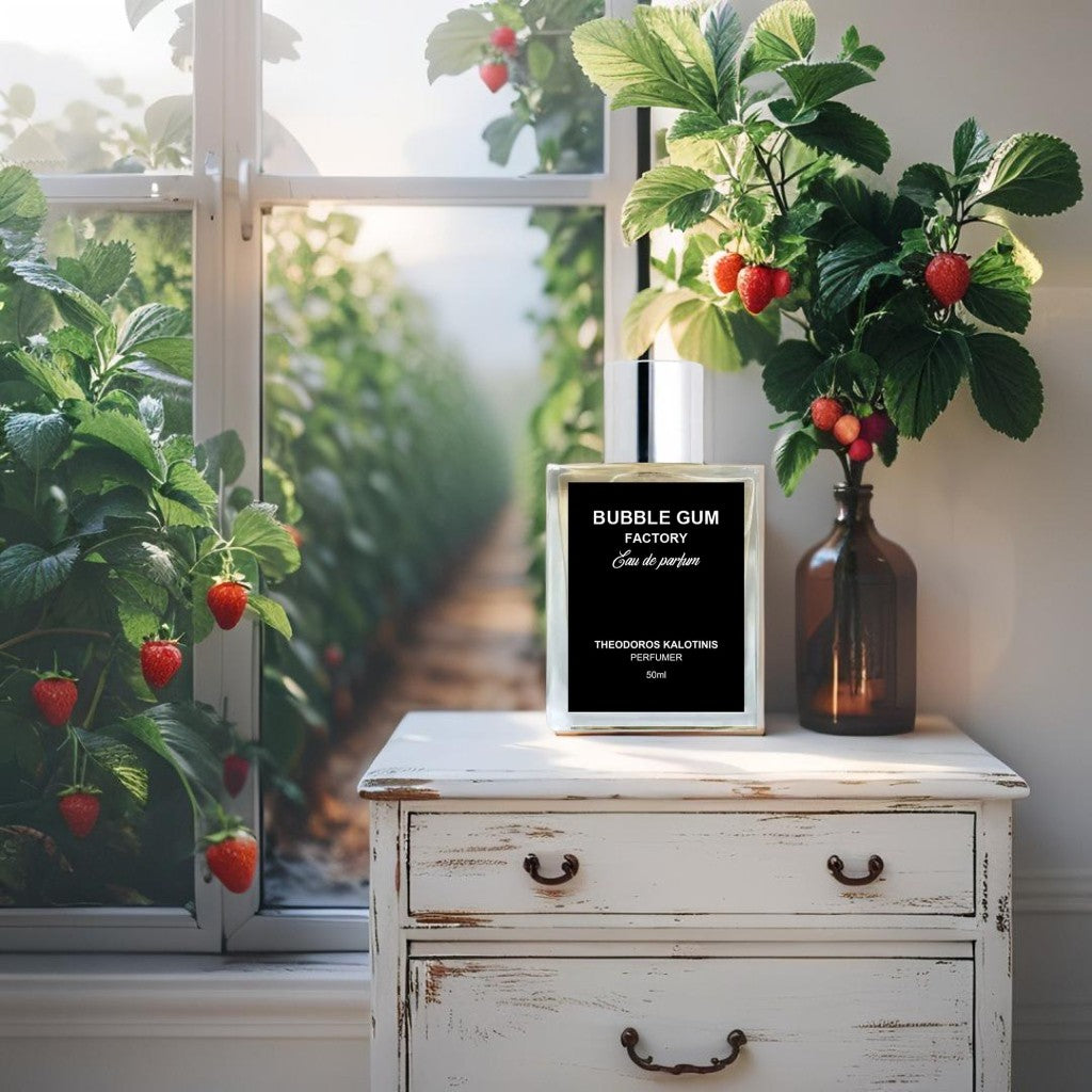 Bubble Gum Factory Eau de Parfum – Playful gourmand scent with strawberry, sugar & vanilla