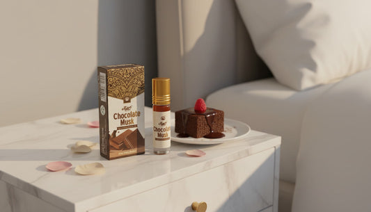 Chocolate Musk Concentrated Perfume Oil with warm chocolate and musk scent