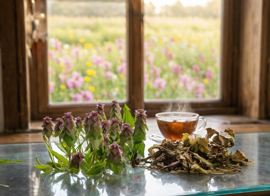 Lamium album dried herb with anti-inflammatory and healing properties