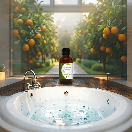 Energising Massage Oil – Natural massage oil with citrus, ginger and rosemary