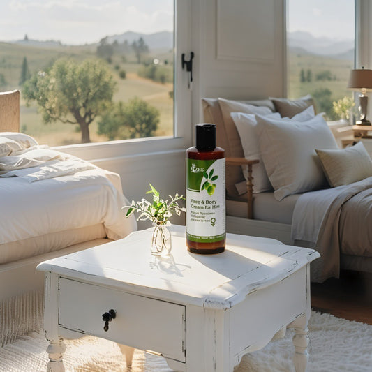 Natural men’s face and body cream Rizes Crete with olive and aloe