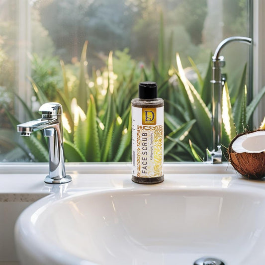 Natural coconut exfoliating face scrub with aloe – DisoLine Elixirio