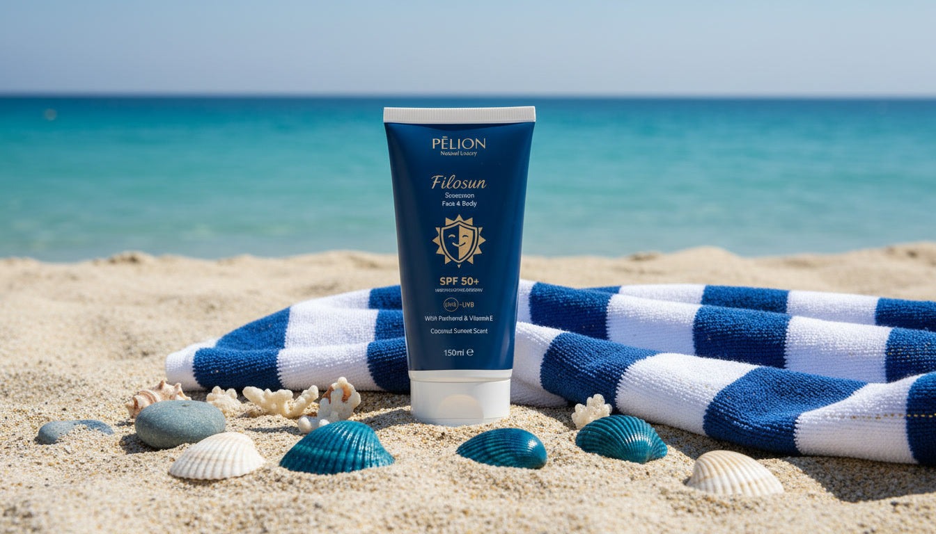 spf50 family sunscreen coconut scent for face and body