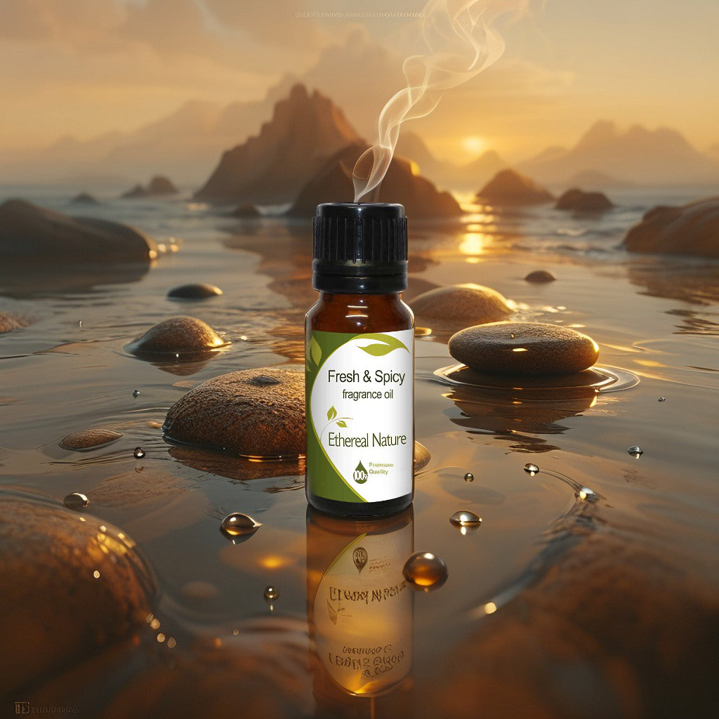 Fresh & Spicy Aromatic Oil bottle by OiloHerb – cool sea breeze scent with a spicy twist