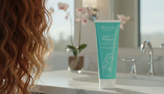 Goat milk shampoo without SLS for nourishing, hydrated and shiny hair