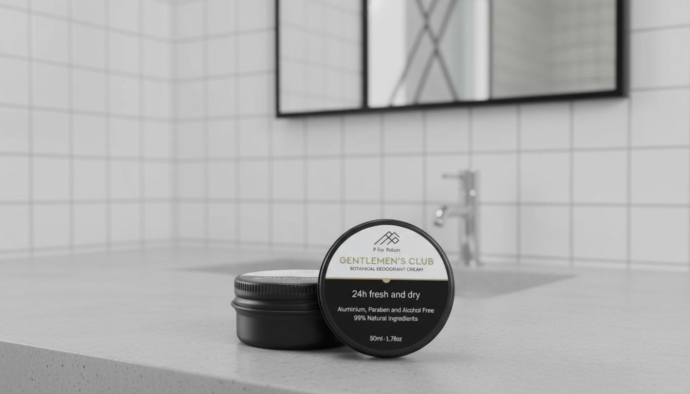 P for Pelion Gentlemen’s Club Botanical Deodorant Cream with essential oils