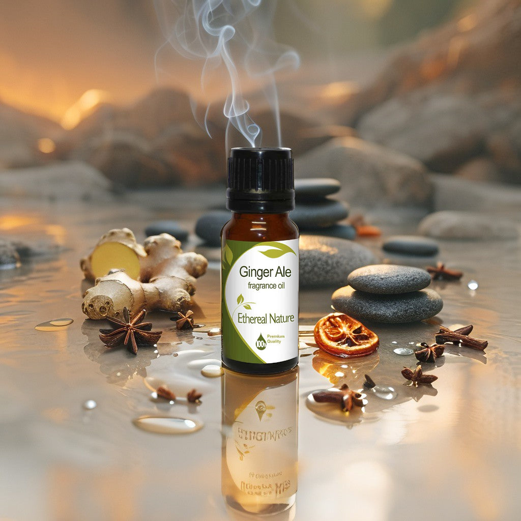 Ginger Ale Fragrance Oil bottle – cool and spicy aroma with earthy ginger and clove