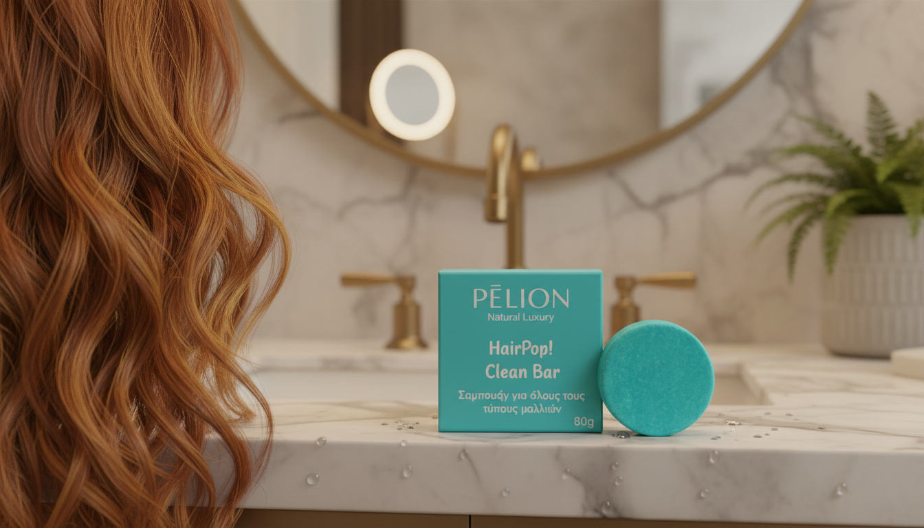 HairPop Clean Bar natural solid shampoo with olive oil, avocado oil and panthenol