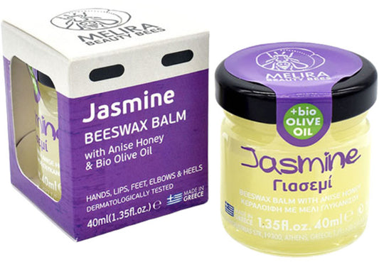 Natural beeswax balm with jasmine, shea butter and honey by Melira
