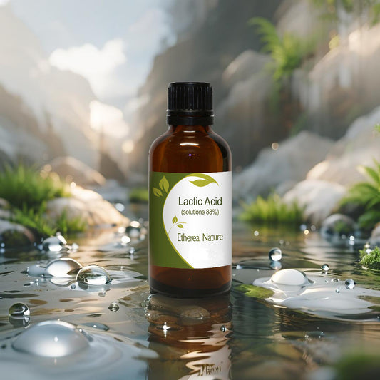 Bottle of Lactic Acid 88% by OiloHerb – Natural AHA for exfoliation and hydration of the skin.