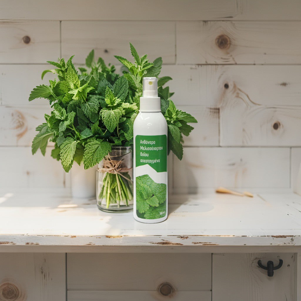 Lemon Balm Flower Water from Kozani – Natural facial toner & glow booster