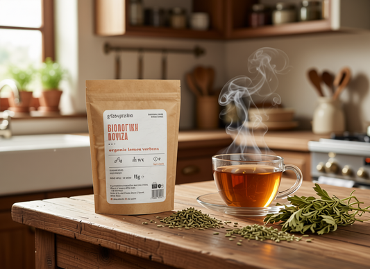 Organic dried lemon verbena leaves for herbal tea and natural wellness