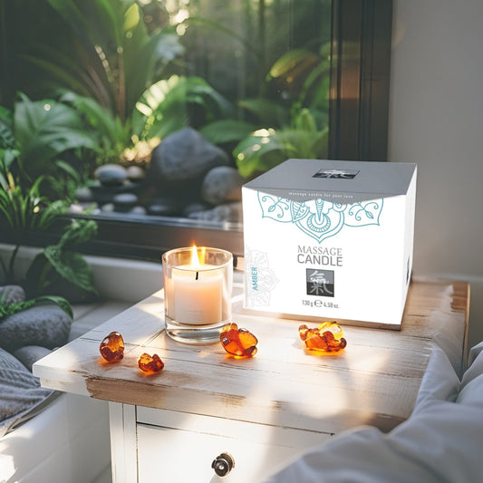 Massage Candle Amber – Απογείωσε τις αισθήσεις με φυσική πολυτέλεια