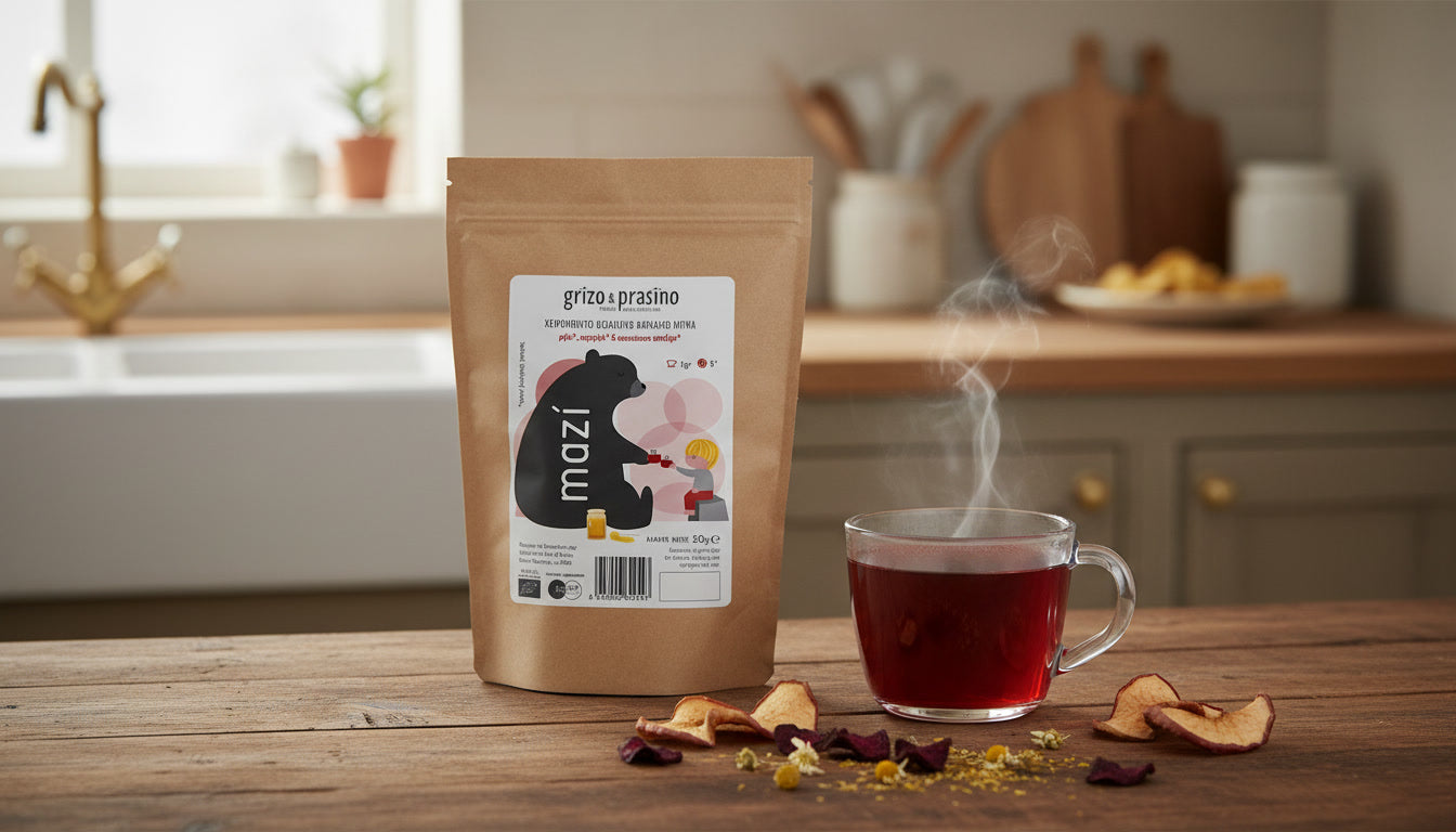 chamomile beetroot apple tea