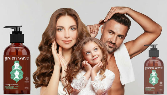 Toning Shampoo Green Wave Family | Σαμπουάν Τόνωσης & Ενδυνάμωσης Μαλλιών με Αλόη & Μπαμπού - OiloHerb