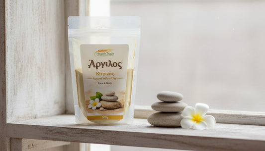 natural yellow clay powder mineral skincare face mask