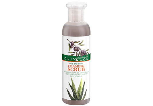 Face & Body Foaming Scrub με Ελιά & Αλόη.
