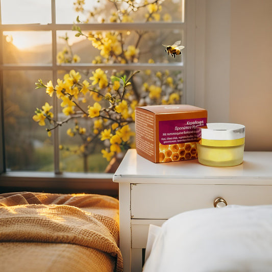 Olivellenic Organics Day Cream with organic beeswax and botanical oils