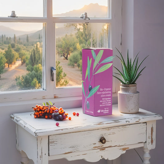 Olivellenic Organic Exfoliating Cream – Natural glow with sea buckthorn & aloe vera