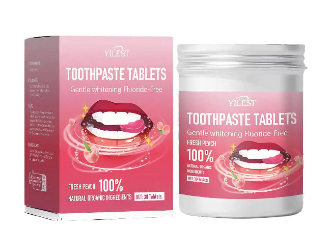 Peach Toothpaste Tablets – Απόλαυση & Λεύκανση με Άρωμα Ροδάκινου!