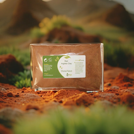 Red Clay powder for natural skincare masks and handmade soaps