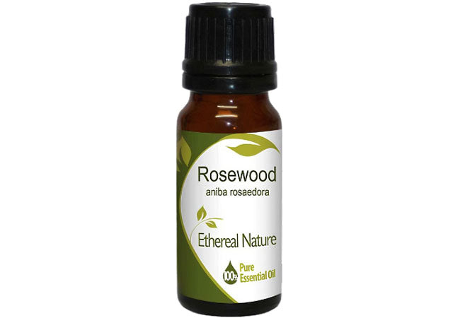 OiloHerb Rosewood Essential Oil bottle with fresh wood & floral notes