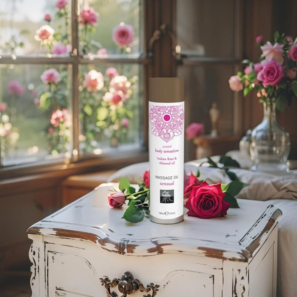 Sensual massage oil – Indian Rose & Almond Shiatsu