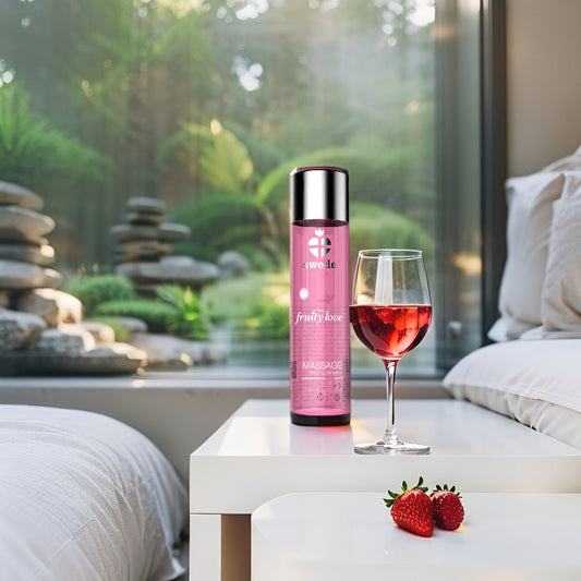 Fruity Love Massage Oil – Sparkling Strawberry Wine για Αποπλανητική Εμπειρία