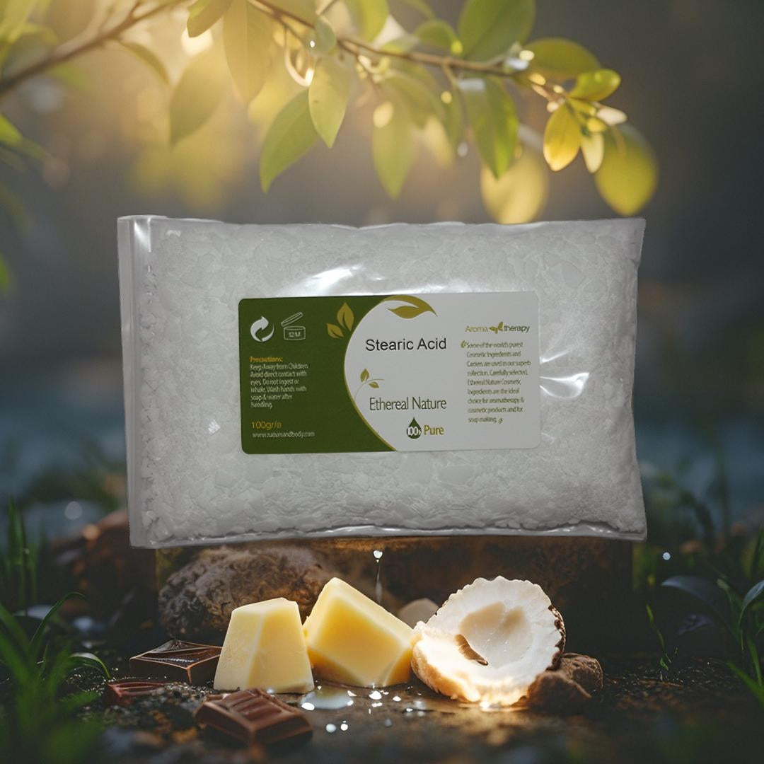 Herbal Stearic Acid in powder form – Ideal for natural cosmetics