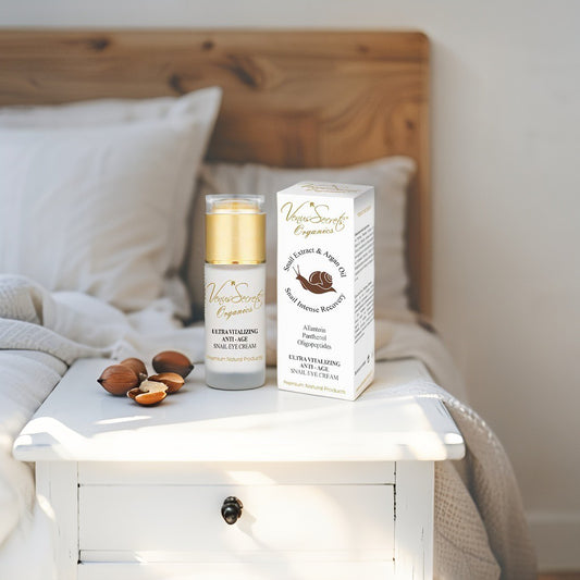 Venus Secrets Organics eye cream with snail extract, argan oil and aloe