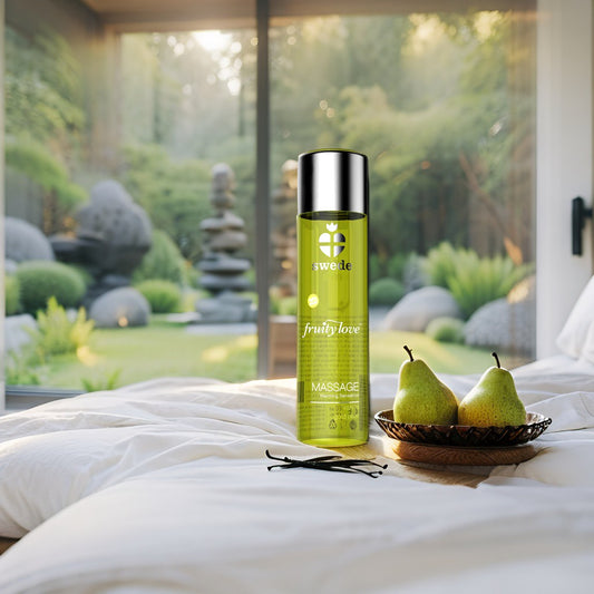 Fruity Love Massage Oil – Βανίλια & Χρυσό Αχλάδι για Απόλυτη Απόλαυση