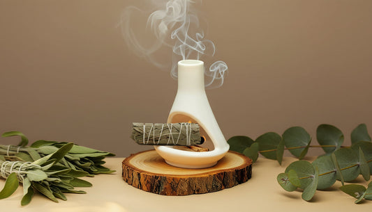 Natural White Sage and Eucalyptus Smudge Stick handmade botanical incense bundle