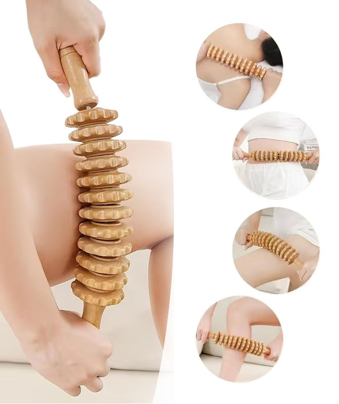 Wood Therapy Massage Roller - Wooden Cellulite Massage Tool