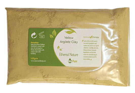 Yellow Clay powder for sensitive skin and natural facial mask