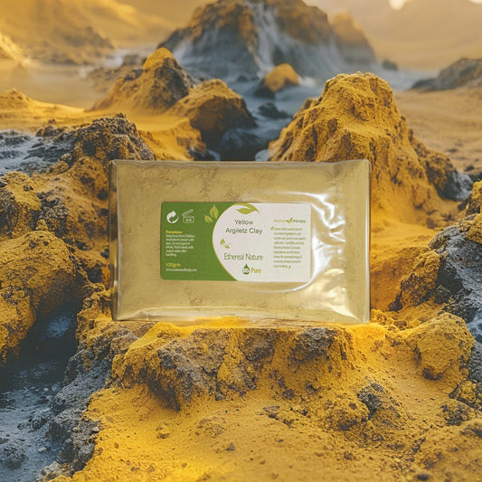 Yellow Clay powder for sensitive skin and natural facial mask
