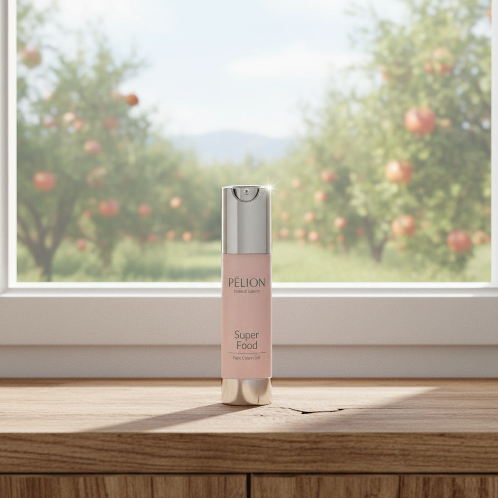 Super Food Face Cream with niacinamide, hyaluronic acid and botanical oils for daily facial hydration.