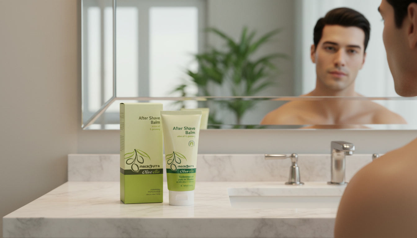 Ginseng after shave lotion with 92% ingredients of natural origin for men's facial care