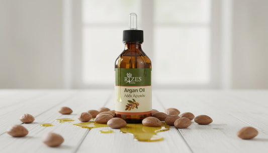 RIZES Crete Argan Oil with Vitamin E for face body hair and scalp