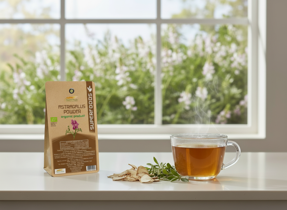 Astragalus organic root powder - natural immune and vitality support
