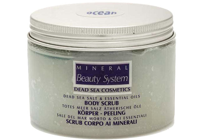 Body scrub with Dead Sea salts for exfoliation, hydration and smooth radiant skin
