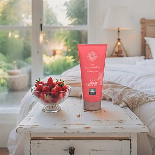Body Sensation Strawberry – Strawberry Scented Massage Gel for Sensual Escapes