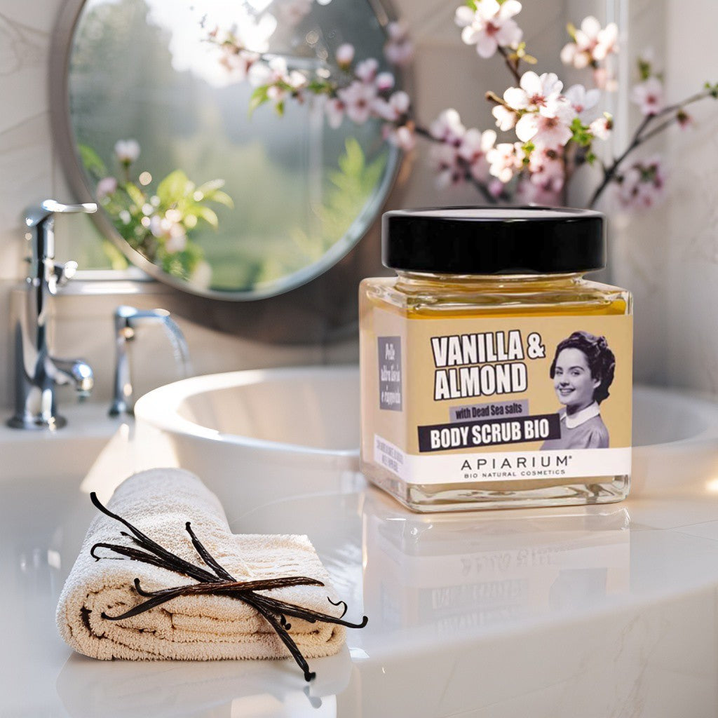 Βιολογικό Peeling Σώματος με Βανίλια & Αμύγδαλο | Apiarium
